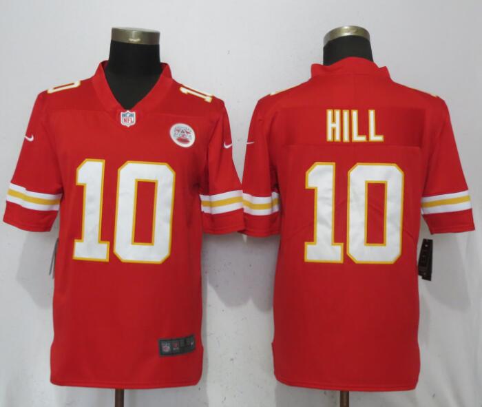 Men Kansas City Chiefs 10 Hill Red Vapor Untouchable Player Nike Limited NFL Jerseys